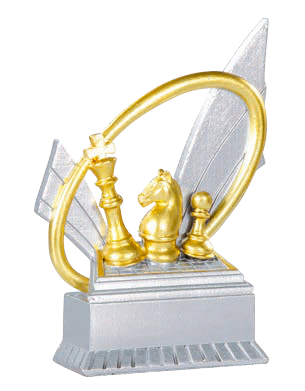 Schachfigur Silber/Gold – 12 cm mit Gravur