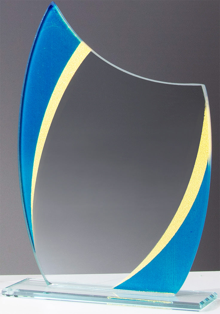 Glastrophäe Blau-Gold 68306–68308