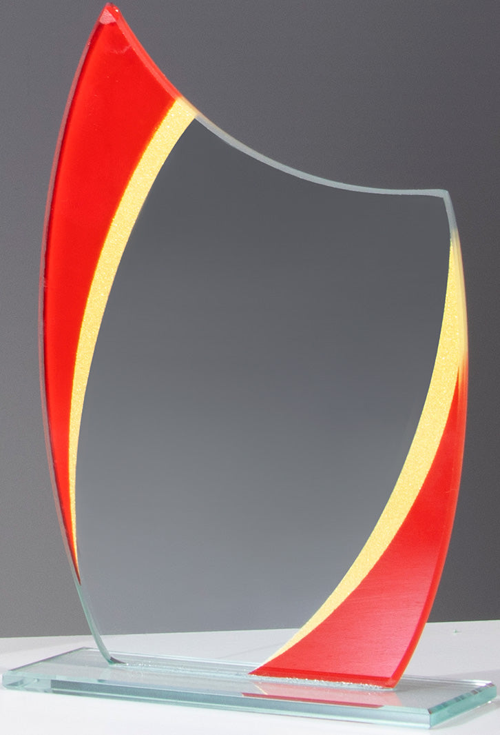 Glastrophäe Rot-Gold 68309–68311