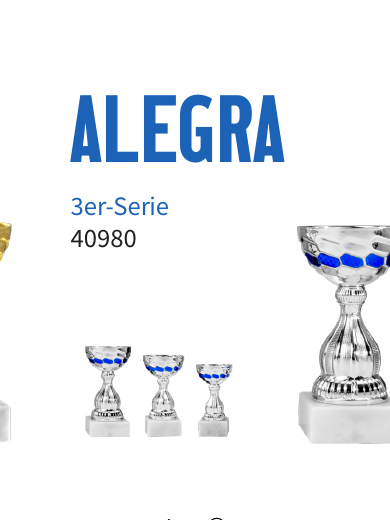 Stieber Pokalserie Alegra Silber-Blau 40980
