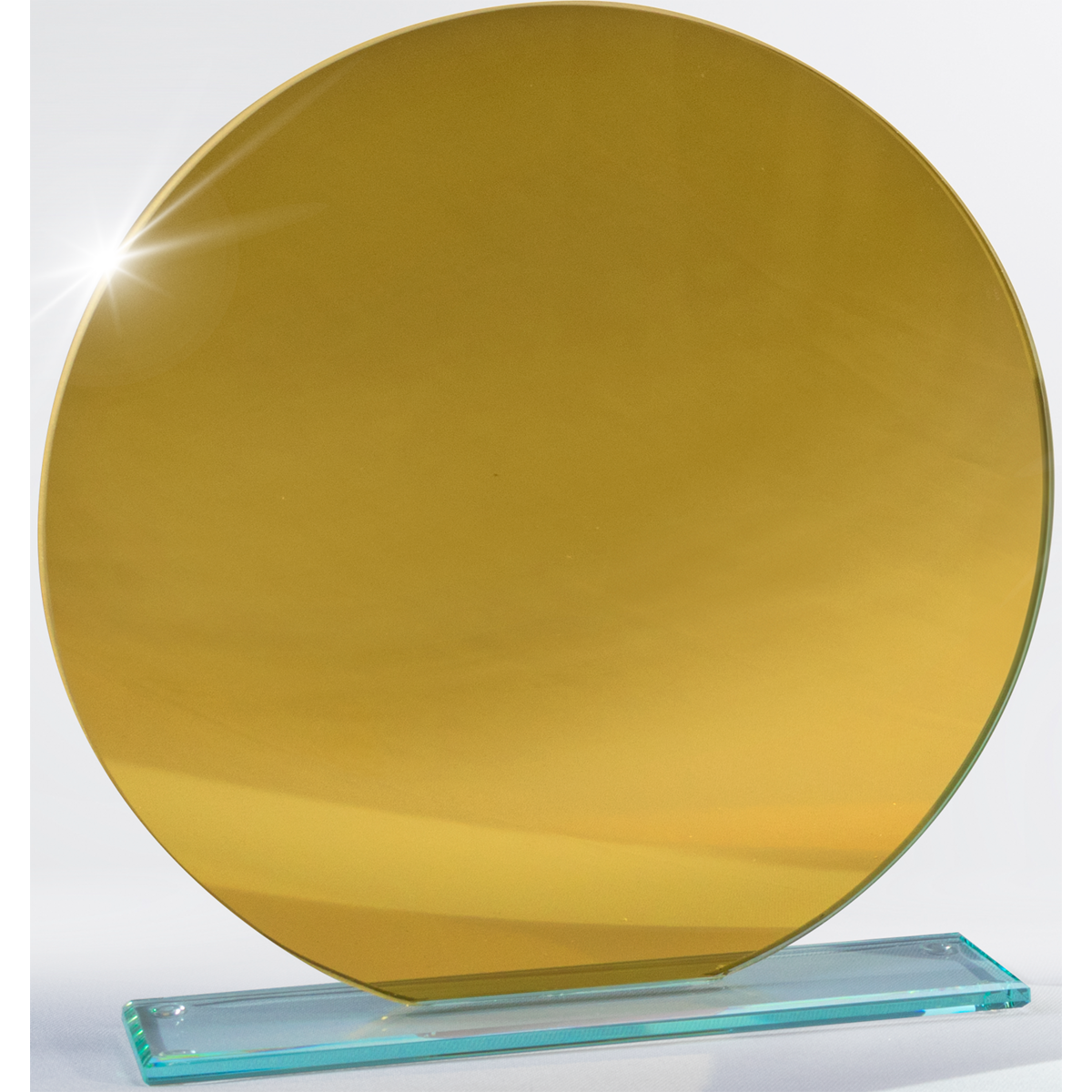 Spiegelglas-Trophäe Gold, 216 × 210 mm – 68372