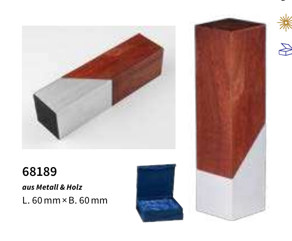 Stieber Glastrophäe 68189 – inklusive blauer Geschenkbox