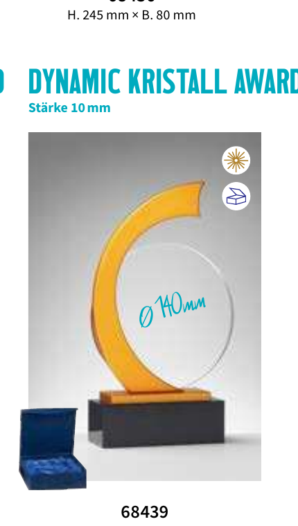 Stieber Dynamic Kristall Award 68439