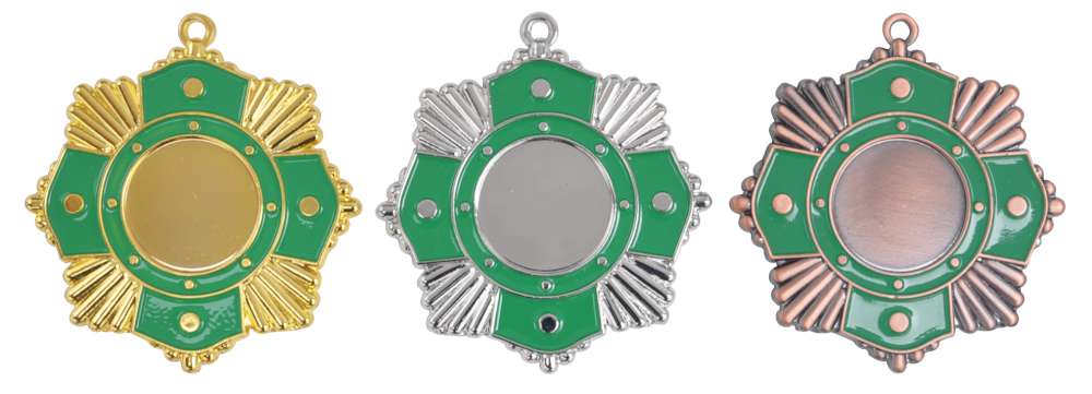 Zamak-Medaille Ø 65 mm, Grün – Stieber 9289