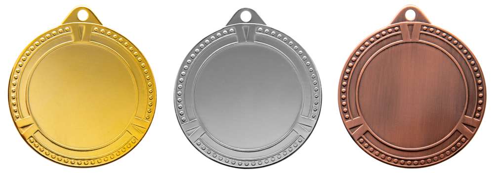 Stieber Medaille 9328 in Gold, Silber und Bronze