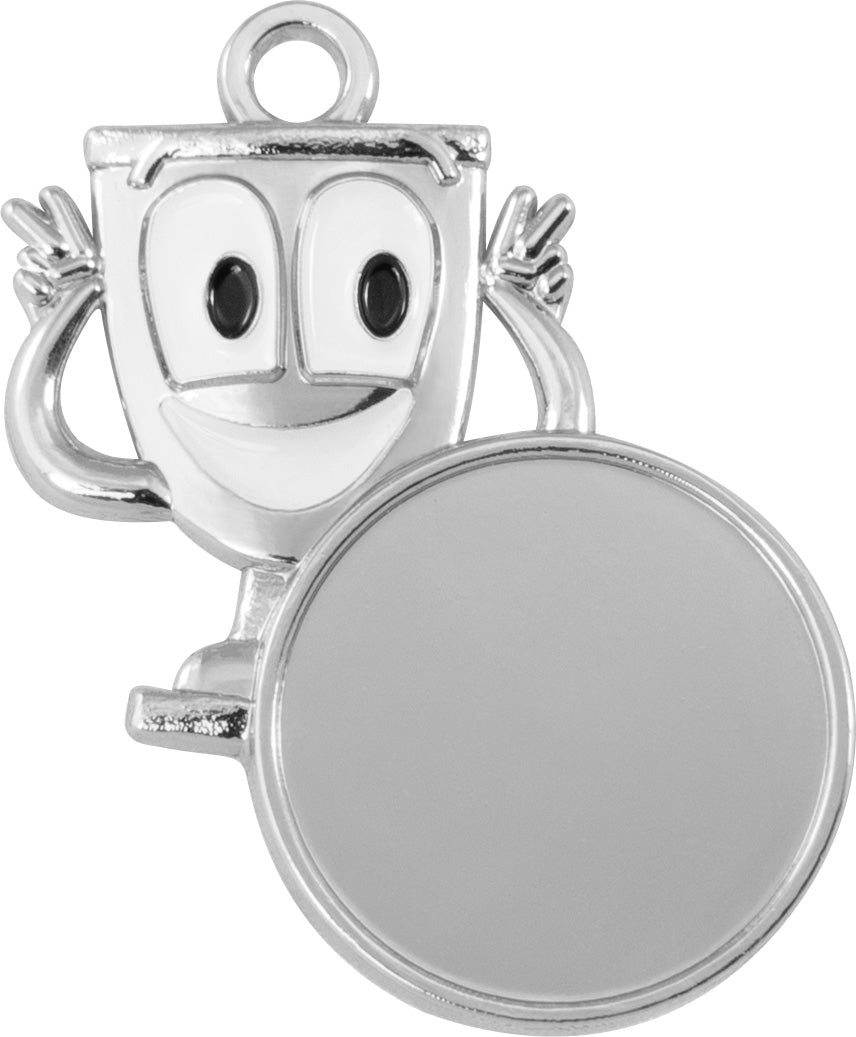 Zamak-Medaille 43 × 43 mm – Stieber 9352, Silber