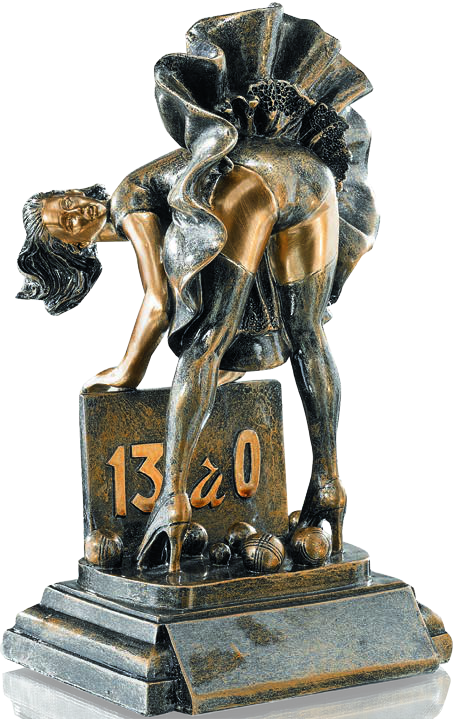 Boule & Pétanque – Fanny-Trophäe, 26 cm mit Gravur