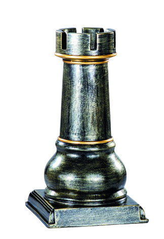 Schachturm in Antikoptik – 20 cm mit Gravur