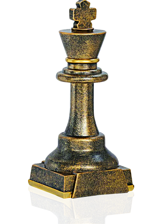 Schachkönig in Antikoptik – 20 cm mit Gravur