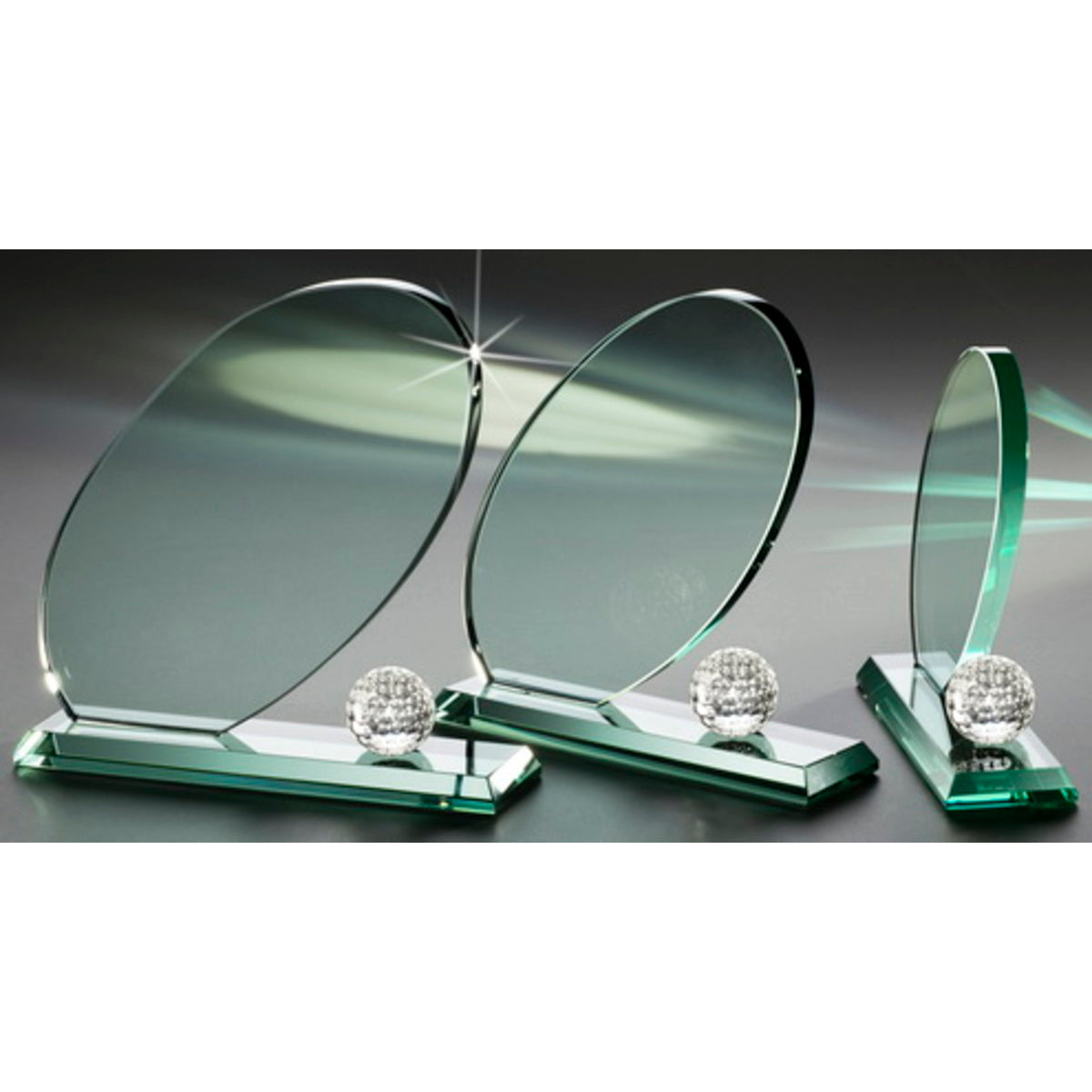 Jadeglas-Golf-Trophäe mit Geschenkbox – 67051–67053