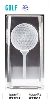 3D-Kristallglas Golf – 67501–67513