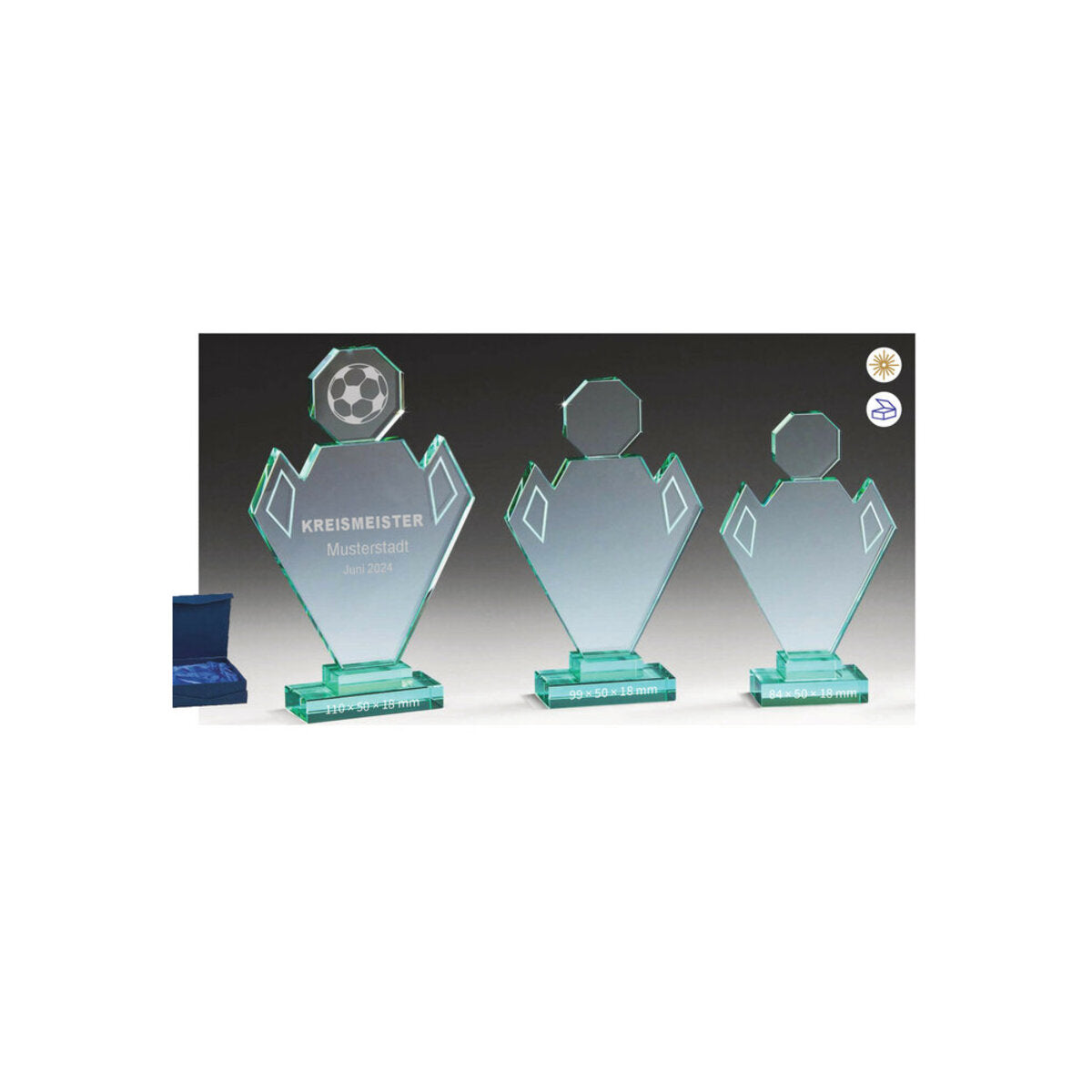 Jadeglas-Award mit Geschenkbox – 68004–68006