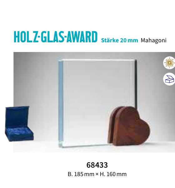 Stieber Holz-Glas-Award Mahagoni 68433