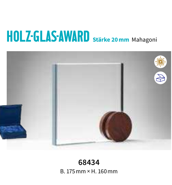 Stieber Holz-Glas-Award Mahagoni 68434