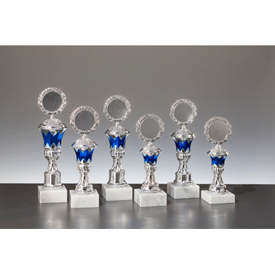 Pokalserie Silber-Blau – 6 Größen